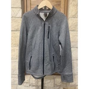 Zella Girl's Long Sleeve Full Zip Hoodie Jacket Gray Thumb Holes XL 14/16 NWT